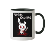 Tasse - Du Böses, Böses Hasi - Tasse zweifarbig