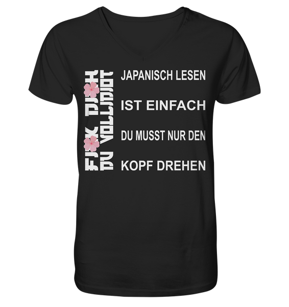 Japanisch lesen ist einfach... - V-Neck Shirt