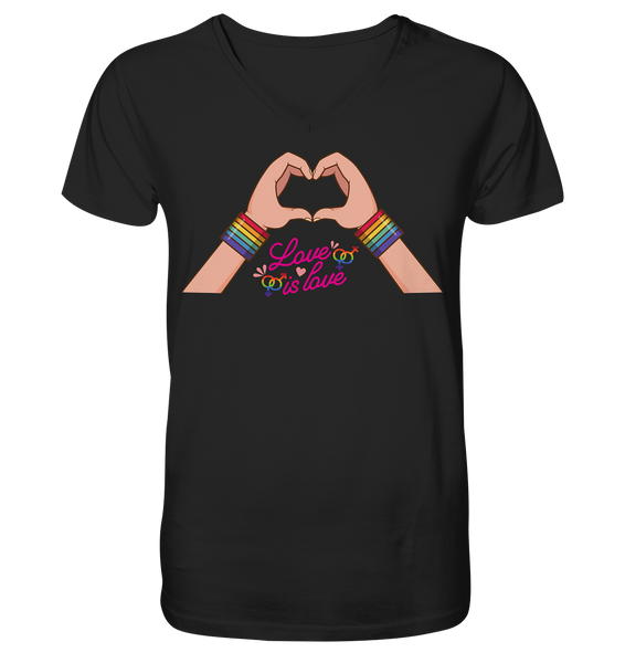 Pride Day - Love is Love 001 - V-Neck Shirt